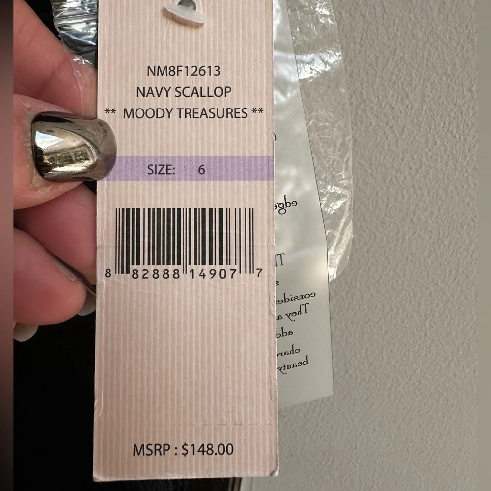 Nanette Lepore Navy Blue Lace Illusion Dress Sleeveless Cocktail Formal … - Picture 15 of 15